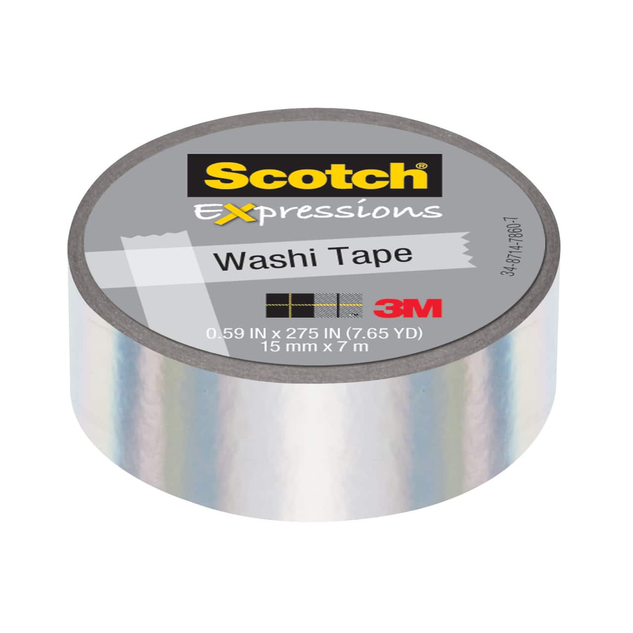 3M Scotch® Expressions Iridescent White Washi Tape